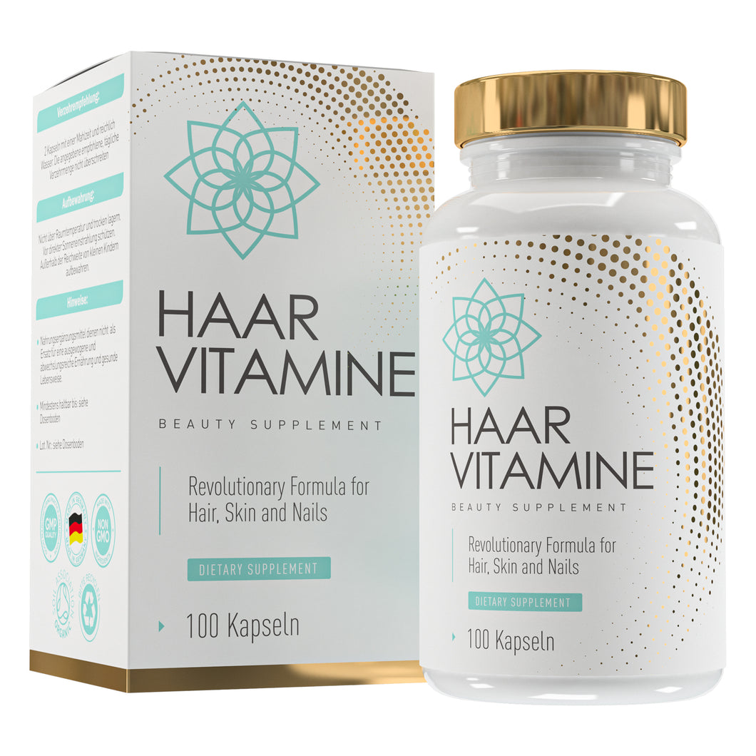 Haut-Haare-Nägel Kapseln: Bambus, Brennessel, Hyaluronsäure, Vitamin E, Biotin, Zink